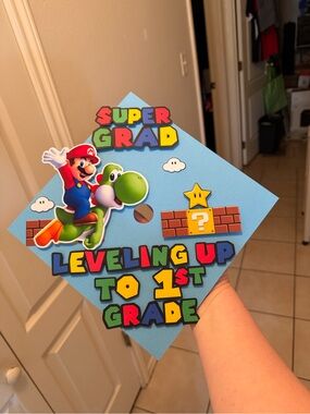 Mario brothers graduation cap topper